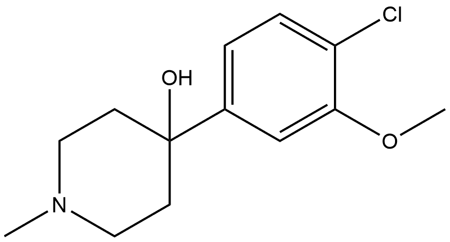 4-(4-Chloro-3-methoxyphenyl)-1-methyl-4-piperidinol Structure