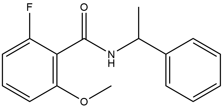 2-Fluoro-6-methoxy-N-(1-phenylethyl)benzamide Structure