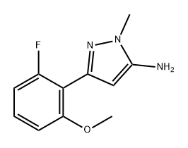 1H-Pyrazol-5-amine, 3-(2-fluoro-6-methoxyphenyl)-1-methyl- Structure