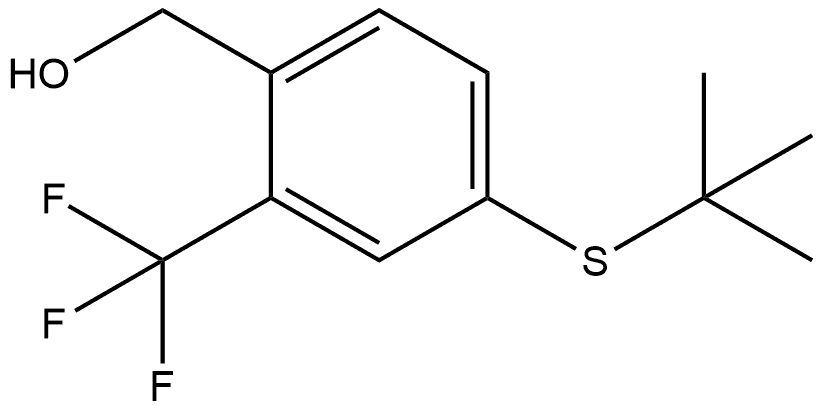 4-[(1,1-Dimethylethyl)thio]-2-(trifluoromethyl)benzenemethanol Structure