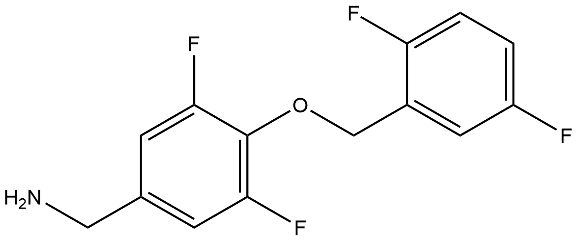 4-[(2,5-Difluorophenyl)methoxy]-3,5-difluorobenzenemethanamine Structure