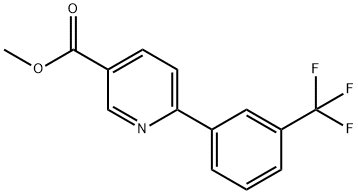 3-Pyridinecarboxylic acid, 6-[3-(trifluoromethyl)phenyl]-, methyl ester Structure