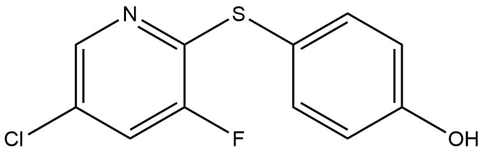 4-[(5-Chloro-3-fluoro-2-pyridinyl)thio]phenol Structure