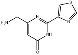 6-(aminomethyl)-2-(1,3-thiazol-4-yl)-3,4-dihydropyrimidin-4-one dihydrochloride Structure