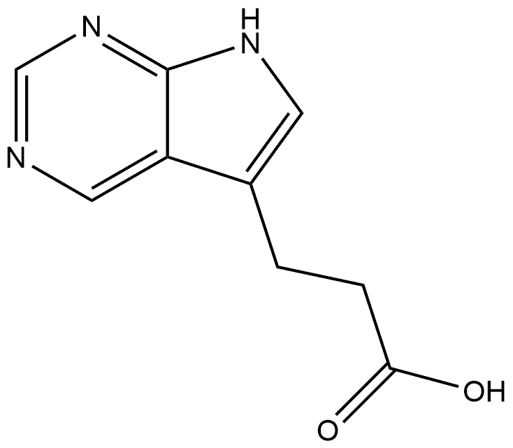 3-(7H-pyrrolo[2,3-d]pyrimidin-5-yl)propanoic acid Structure