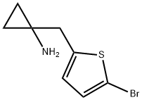 Cyclopropanamine, 1-[(5-bromo-2-thienyl)methyl]- Structure