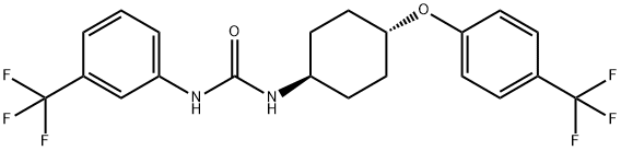 Urea, N-[trans-4-[4-(trifluoromethyl)phenoxy]cyclohexyl]-N'-[3-(trifluoromethyl)phenyl]- Structure