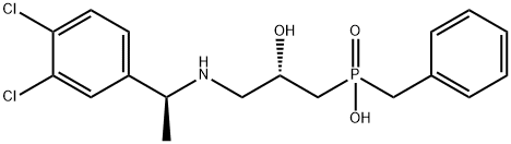 Phosphinic acid, P-[(2S)-3-[[(1S)-1-(3,4-dichlorophenyl)ethyl]amino]-2-hydroxypropyl]-P-(phenylmethyl)- Structure