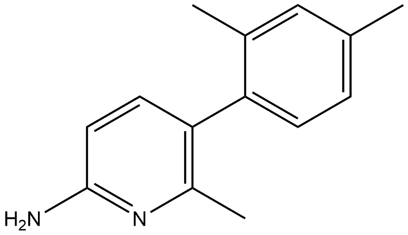 5-(2,4-Dimethylphenyl)-6-methyl-2-pyridinamine 구조식 이미지