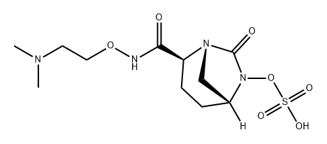 (2S,5R)-N-[2-(dimethylamino)ethoxy]-7-oxo-6-(sulfooxy)-1,6-diazabicyclo[3.2.1]octane-2-carboxamide Structure