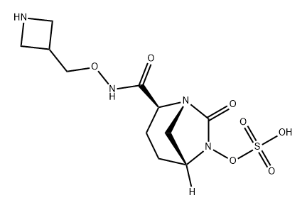 [(2S,5R)-2-(azetidin-3-ylmethoxycarbamoyl)-7-oxo-1,6-diazabicyclo[3.2.1]octan-6-yl] hydrogen sulfate Structure