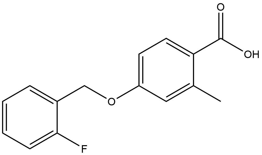 4-[(2-Fluorophenyl)methoxy]-2-methylbenzoic acid Structure