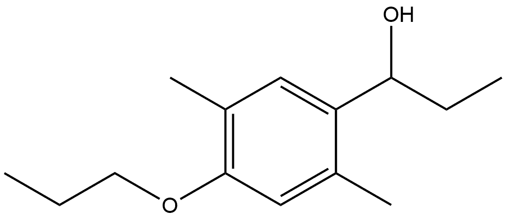 α-Ethyl-2,5-dimethyl-4-propoxybenzenemethanol Structure