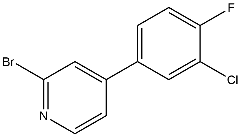 2-Bromo-4-(3-chloro-4-fluorophenyl)pyridine Structure