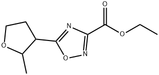 1,2,4-Oxadiazole-3-carboxylic acid, 5-(tetrahydro-2-methyl-3-furanyl)-, ethyl ester Structure