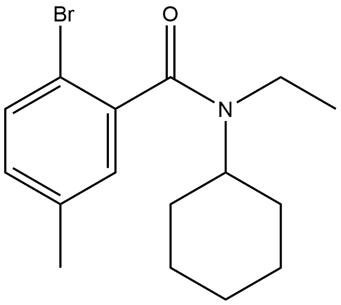 2-Bromo-N-cyclohexyl-N-ethyl-5-methylbenzamide Structure