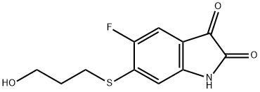 5-fluoro-6-[(3-hydroxypropyl)sulfanyl]-2,3-dihydro
-1H-indole-2,3-dione Structure