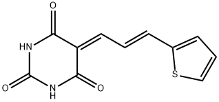 2,4,6(1H,3H,5H)-Pyrimidinetrione, 5-[(2E)-3-(2-thienyl)-2-propen-1-ylidene]- Structure