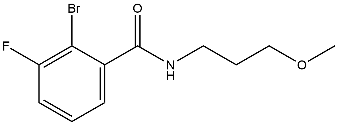 2-Bromo-3-fluoro-N-(3-methoxypropyl)benzamide Structure