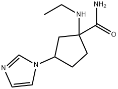 Cyclopentanecarboxamide, 1-(ethylamino)-3-(1H-imidazol-1-yl)- Structure