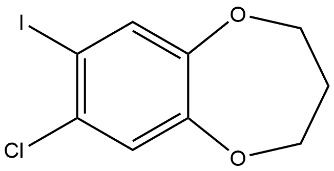 7-Chloro-3,4-dihydro-8-iodo-2H-1,5-benzodioxepin Structure