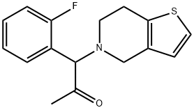 2-Propanone, 1-(6,7-dihydrothieno[3,2-c]pyridin-5(4H)-yl)-1-(2-fluorophenyl)- Structure