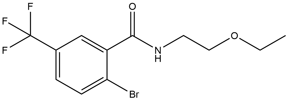 2-Bromo-N-(2-ethoxyethyl)-5-(trifluoromethyl)benzamide Structure