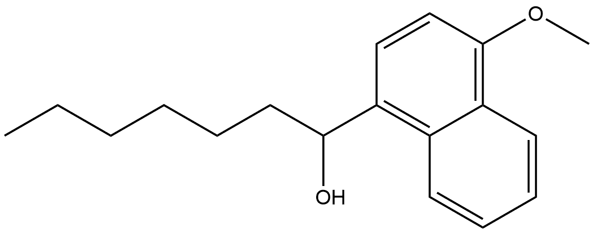 α-Hexyl-4-methoxy-1-naphthalenemethanol Structure