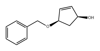 2-Cyclopenten-1-ol, 4-(phenylmethoxy)-, (1S,4R)- Structure