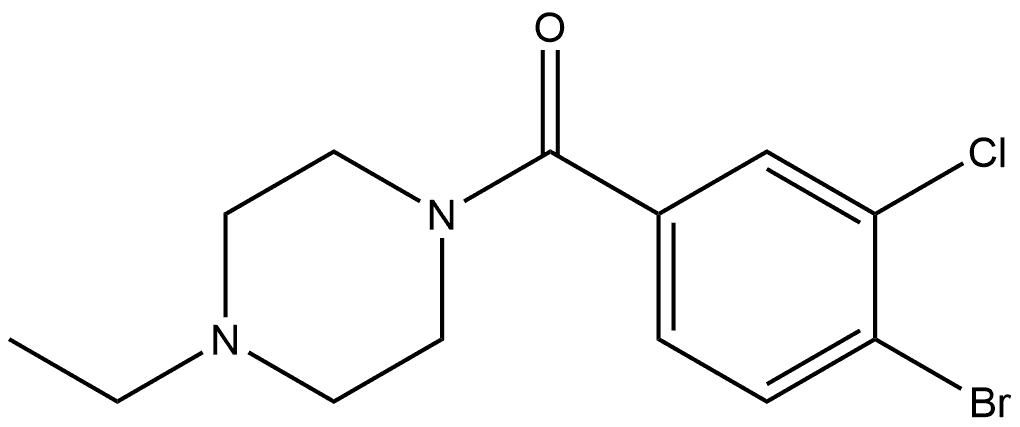 (4-Bromo-3-chlorophenyl)(4-ethyl-1-piperazinyl)methanone Structure