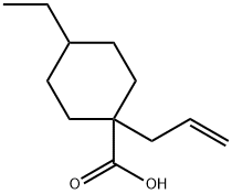 Cyclohexanecarboxylic acid, 4-ethyl-1-(2-propen-1-yl)- Structure