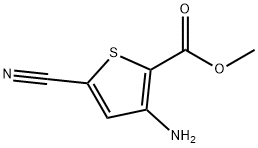 2-Thiophenecarboxylic acid, 3-amino-5-cyano-, methyl ester Structure