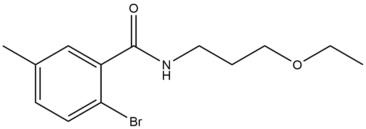 2-Bromo-N-(3-ethoxypropyl)-5-methylbenzamide 구조식 이미지