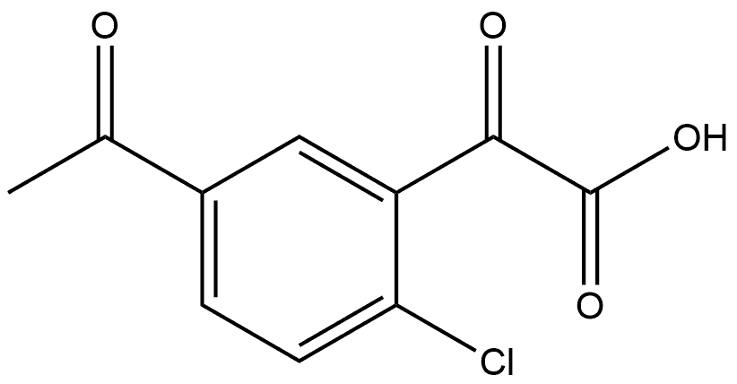 2-(5-acetyl-2-chlorophenyl)-2-oxoacetic acid Structure