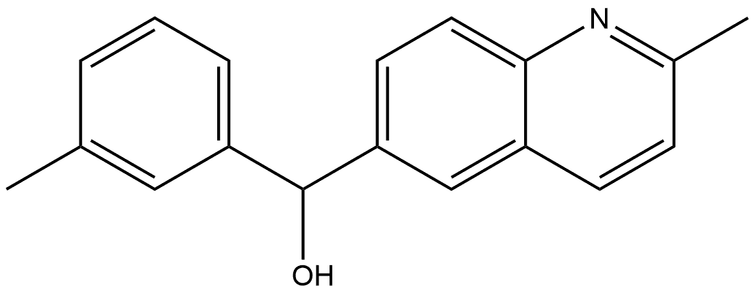 2-Methyl-α-(3-methylphenyl)-6-quinolinemethanol Structure