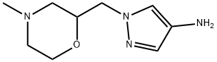 1H-Pyrazol-4-amine, 1-[(4-methyl-2-morpholinyl)methyl]- Structure