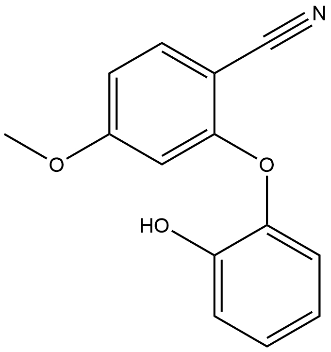 2-(2-Hydroxyphenoxy)-4-methoxybenzonitrile Structure