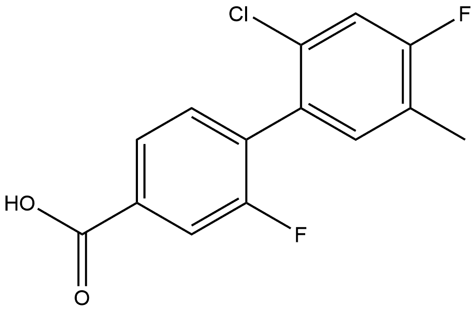 2'-Chloro-2,4'-difluoro-5'-methyl[1,1'-biphenyl]-4-carboxylic acid Structure