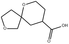 2,6-Dioxaspiro[4.5]decane-9-carboxylic acid 구조식 이미지