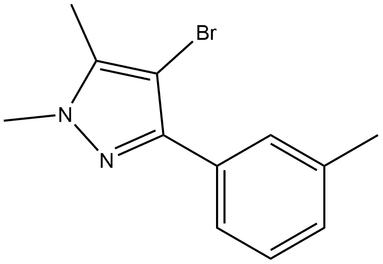 4-Bromo-1,5-dimethyl-3-(3-methylphenyl)-1H-pyrazole Structure