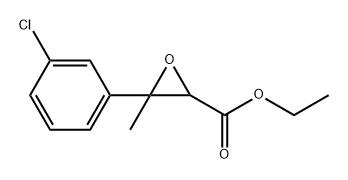 2-Oxiranecarboxylic acid, 3-(3-chlorophenyl)-3-methyl-, ethyl ester Structure