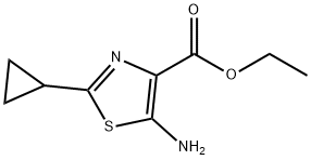 ETHYL 5-AMINO-2-CYCLOPROPYL-1,3-THIAZOLE-4-CARBOXYLATE Structure