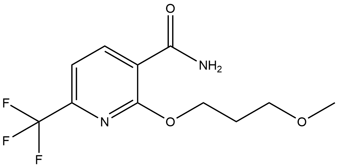 2-(3-Methoxypropoxy)-6-(trifluoromethyl)-3-pyridinecarboxamide Structure