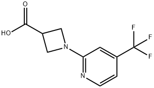 3-Azetidinecarboxylic acid, 1-[4-(trifluoromethyl)-2-pyridinyl]- Structure