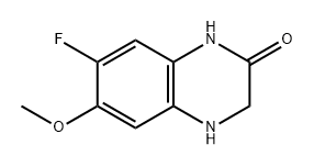 2(1H)-Quinoxalinone, 7-fluoro-3,4-dihydro-6-methoxy- 구조식 이미지