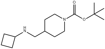 1-Piperidinecarboxylic acid, 4-[(cyclobutylamino)methyl]-, 1,1-dimethylethyl ester Structure