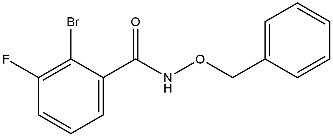 2-Bromo-3-fluoro-N-(phenylmethoxy)benzamide Structure