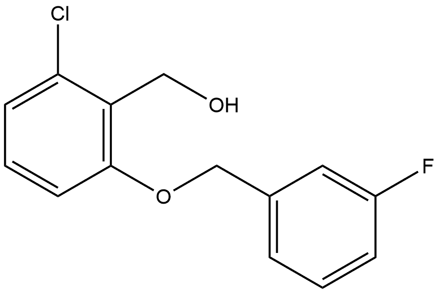 2-Chloro-6-[(3-fluorophenyl)methoxy]benzenemethanol 구조식 이미지