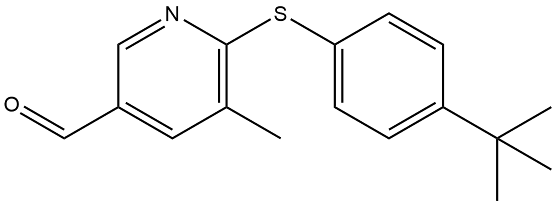 6-[[4-(1,1-Dimethylethyl)phenyl]thio]-5-methyl-3-pyridinecarboxaldehyde Structure