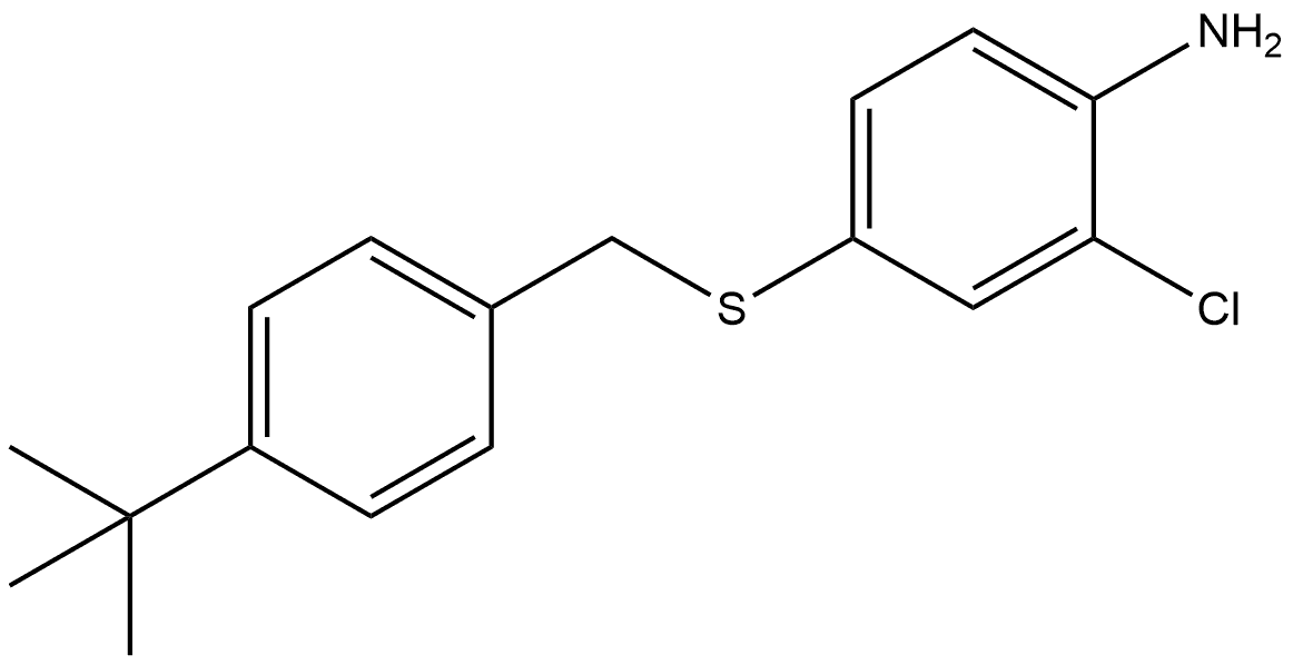 2-Chloro-4-[[[4-(1,1-dimethylethyl)phenyl]methyl]thio]benzenamine Structure